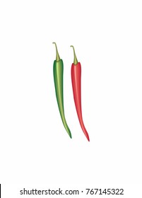 Pepper on a white background