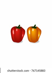 Pepper on a white background