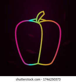 pepper outline nolan icon Simple thin line, outline vector of fruit icons for ui and ux, website or mobile application
