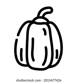 pepper paprika line icon vector. pepper paprika sign. isolated contour symbol black illustration