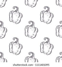 pepper pattern on white background