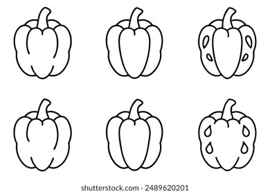 Pepper Pizazz line art illustration Tangy Pepper Hue in Graphic Sketch