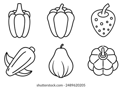 Pepper Pizazz line art illustration Peppery Flair in Exquisite Line Art