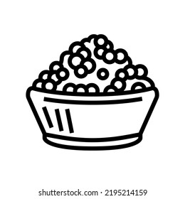 pepper plate line icon vector. pepper plate sign. isolated contour symbol black illustration