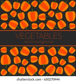 Pepper, postcard vegetable, organic fruit, vector illustration, fresh food, organic food, healthy eating, vector background
