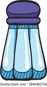 Pepper pot icon in color drawing. Restaurant table dinner pickle shaker