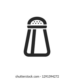 Pepper pot icon in thick outline style. Black and white monochrome vector illustration.