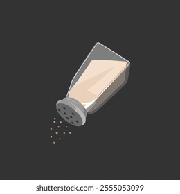 Pepper Poured Shaker Cooking Element Vector