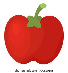 Pepper red icon, cartoon style
