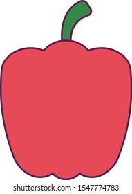 pepper red vegetable isolated icon vector illustration design