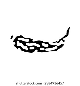 pepper rotten food glyph icon vector. pepper rotten food sign. isolated symbol illustration