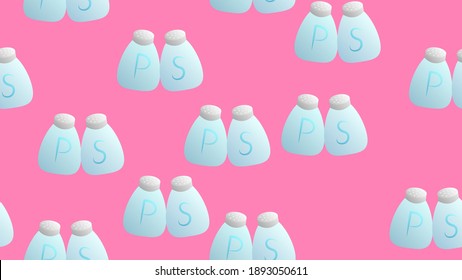 pepper salt bottle seamless vector pattern sugar scarf isolated tile background repeat wallpaper