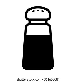 Pepper or salt condiment shaker line art vector icon for food apps and websites