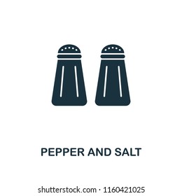 Pepper And Salt creative icon. Simple element illustration. Pepper And Salt concept symbol design from meal collection. Can be used for mobile and web design, apps, software, print.