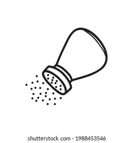 pepper or salt doodle vector illustration.