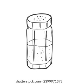 pepper or salt doodle vector illustration.