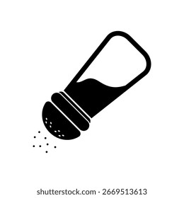 Pepper or Salt Shaker Icon Isolated on White Background. Vector Illustration