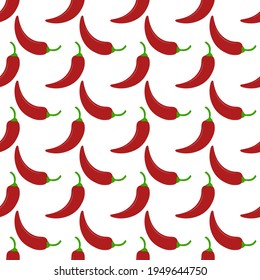 Pepper. seamless pattern for textures, textiles, packaging and simple backgrounds. Flat style.