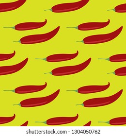 Pepper seamless pattern vector illustration