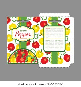 Pepper seeds. Pocket design