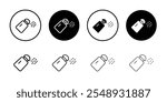 Pepper shaker icon Black and white outline vector