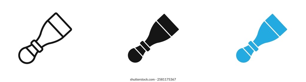 Pepper shaker icon black white vector outline