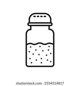 Pepper shaker icon Isolated flat vector in outline