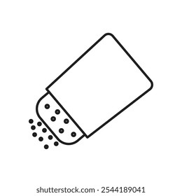 Pepper shaker icon. isolated vector icon.