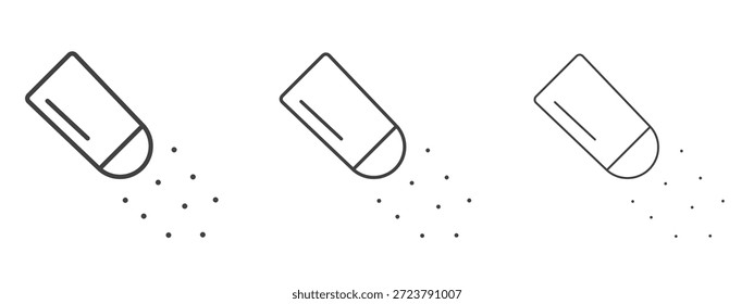 Icono de coctelera de pimienta en estilo de doodle de arte de línea. Signo de contorno de trazo editable, eps 10