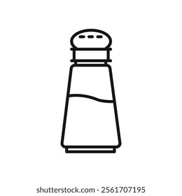 Pepper shaker icon Simple thin line flat symbol