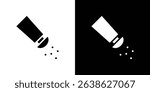 Pepper shaker icon Vector in flat style. Collection silhouettes