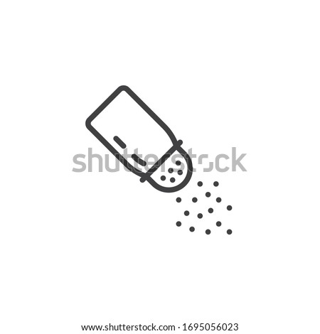 Pepper shaker line icon. linear style sign for mobile concept and web design. Condiment, salt grinder outline vector icon. Symbol, logo illustration. Vector graphics