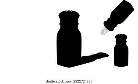 Pepper shaker silhouette, high quality vector