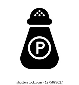 Pepper shaker vector, Barbecue related solid design icon