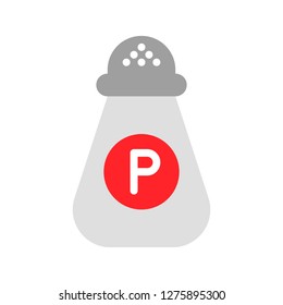 Pepper shaker vector, Barbecue related flat design icon