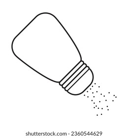 Pfefferschüttler, Vektorsymbol. Konditionierung, Salzschleifer Glyph Symbol. flache Illustration auf weißem Hintergrund.EPS