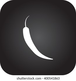 Pepper sign black simple icon on  background