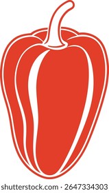 Silhueta de pimenta Linha Arte Vetor Ilustração no fundo branco