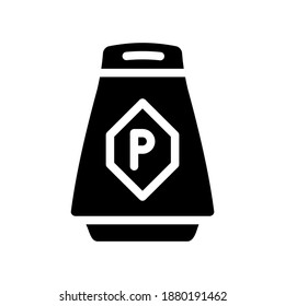 pepper spice glyph icon vector. pepper spice sign. isolated contour symbol black illustration