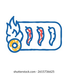 pepper spice label doodle icon sketch vector. pepper spice label sign. isolated symbol illustration