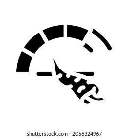 pepper spice taste scale glyph icon vector. pepper spice taste scale sign. isolated contour symbol black illustration