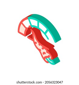 Pfefferwürzskala isometrische Icon Vektorgrafik. Geschmackssaehlschild für Pfefferwürze. einzelne Symbolillustration