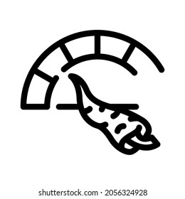 pepper spice taste scale line icon vector. pepper spice taste scale sign. isolated contour symbol black illustration