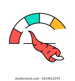 pepper spice taste scale line icon vector. pepper spice taste scale sign. isolated symbol illustration