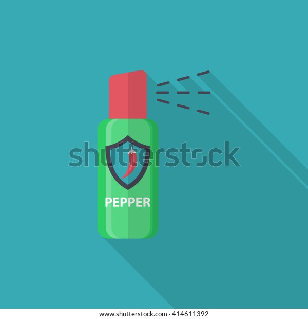 Pepper spray car icon, Vector flat long shadow\
design. EPS10