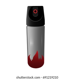 Pepper spray car on a white background.