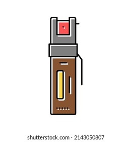 Pfefferspray Farbsymbol Vektorgrafik. Pfefferspray. einzelne Symbolillustration