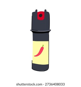 Pepper spray device with a chili label presenting self defense, personal safety, and non lethal protection against threats, emphasizing security and preparedness for emergencies