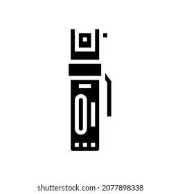 pepper spray glyph icon vector. pepper spray sign. isolated contour symbol black illustration