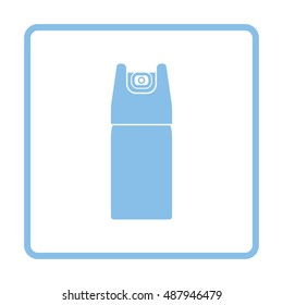 Pepper spray icon. Blue frame design. Vector illustration.